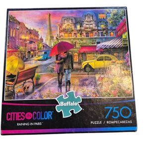 Buffalo Games - Cities in Color - Raining in Paris - 750 Piece Jigsaw Puzzle NEW